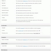 MapPress Options screen MapPress Options screen