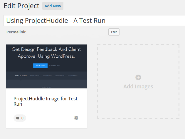 ProjectHuddle - Adding Images