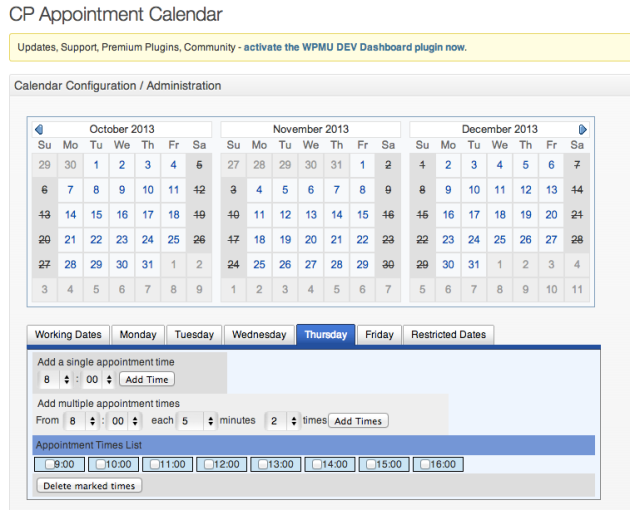 Wordpress Appointment Scheduler Plugin