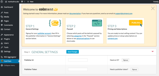 cointent-dashboard-install