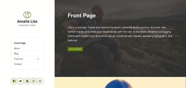 Amalie Lite: Beautiful Free Image-focused WordPress Theme