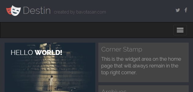Destin: Minimal Pinterest-like Word Press Theme