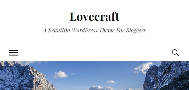 Lovecraft: Simple Blogging Two-Column Layout WP Theme