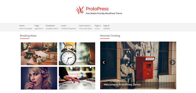 ProtoPress: Cool Essential News WordPress Theme