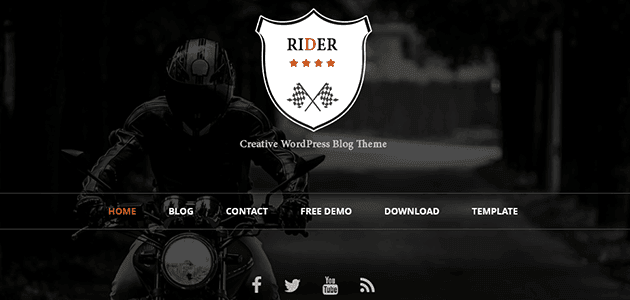 Rider: Lightweight, Fast Bootstrap Based Responsive WP Theme