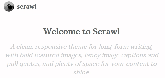 Scrawl: Beautiful Writting-Focused WordPress Theme
