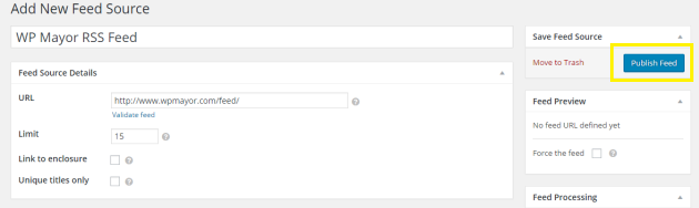 New RSS feed source.