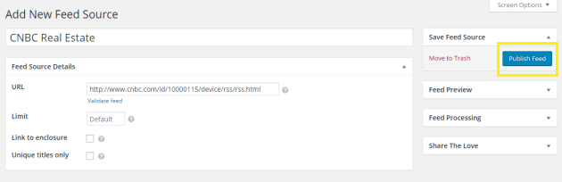 Add new feed source.