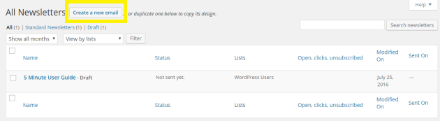 Create newsletter.