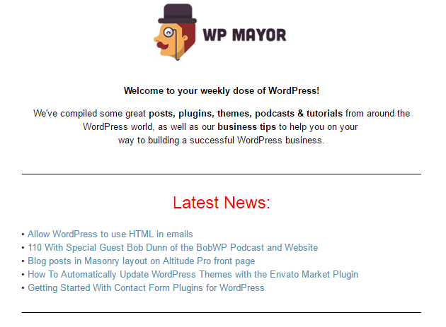 Newsletter preview.