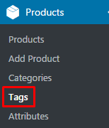 tags in woocommerce