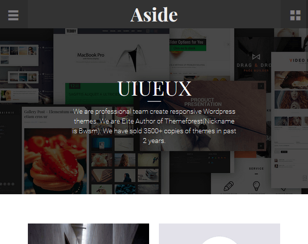 Aside - WordPress Animation Themes