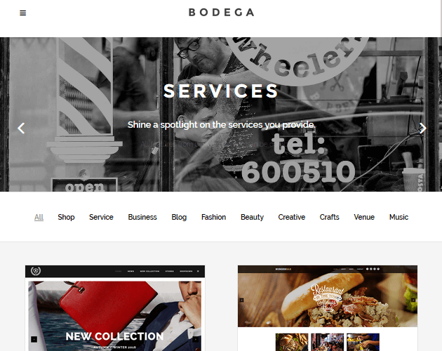Bodega - WordPress Animation Themes