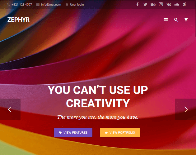 Zephyr - WordPress Animation Themes