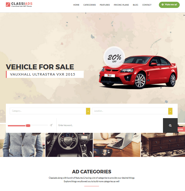 Classiads - Ad-Space WordPress Themes