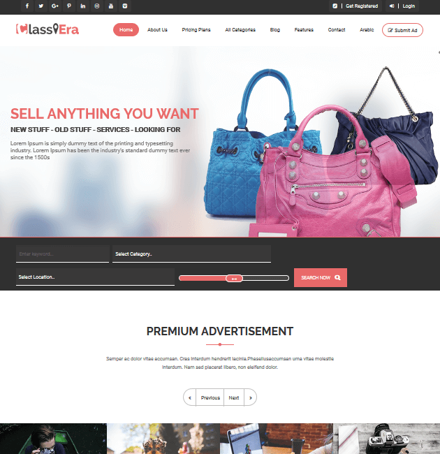 Classiera- Ad-Space WordPress Themes