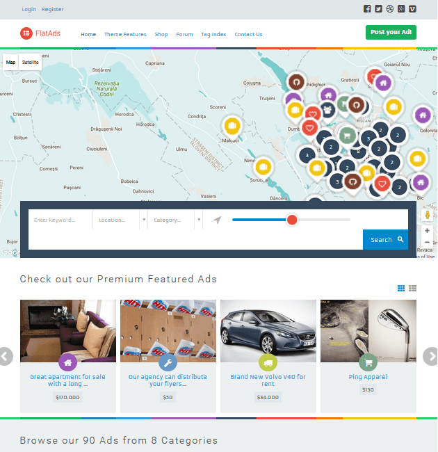FlatAds - Ad-Space WordPress Themes
