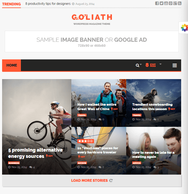 Goliath - Ad-Space WordPress Themes