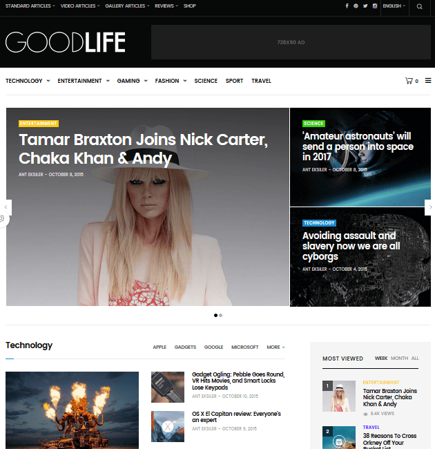 GoodLife - Ad-Space WordPress Themes