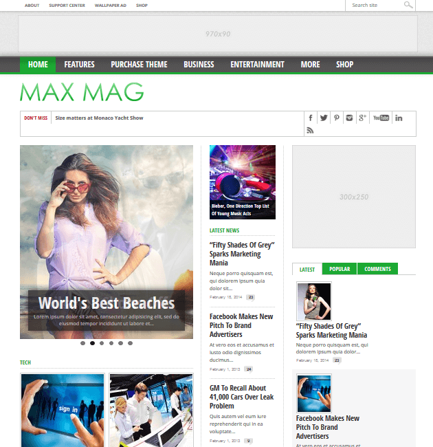 Max Mag - Ad-Space WordPress Themes