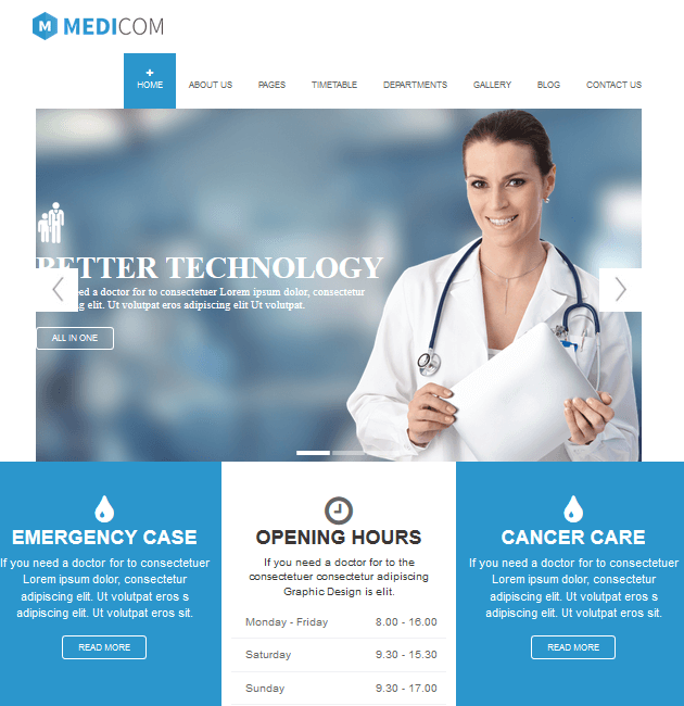 Medicom - WordPress Doctor Themes
