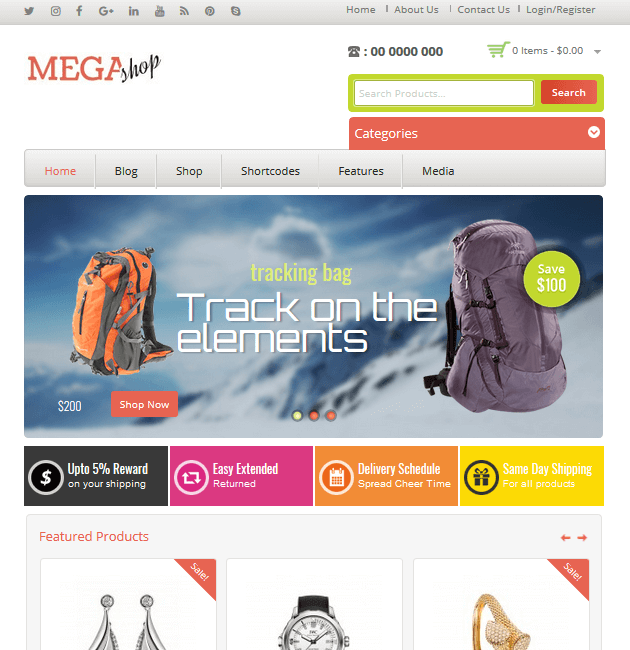 Mega Shop - eCommerce WordPress Themes