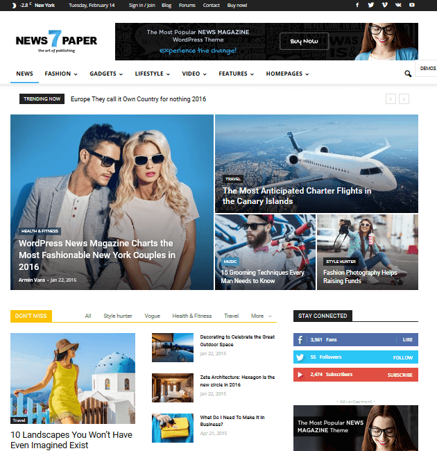 Newspaper - Ad-Space WordPress Themes