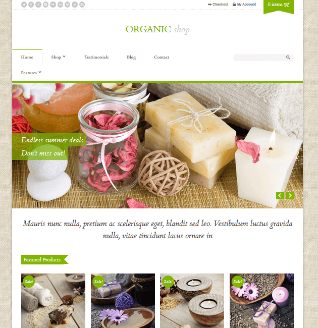 Organic Shop - eCommerce WordPress Themes