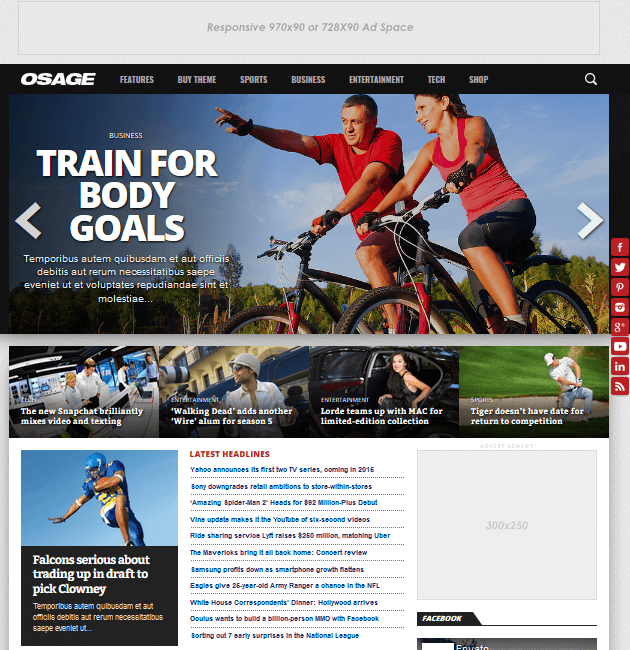 Osage - Ad-Space WordPress Themes