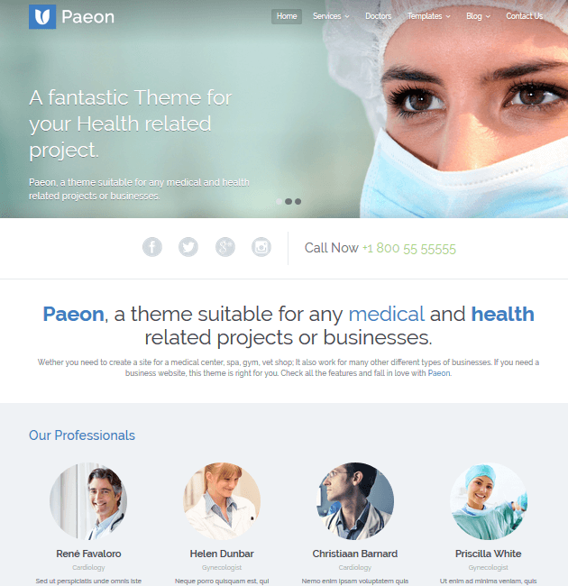 Paeon - WordPress Doctor Themes