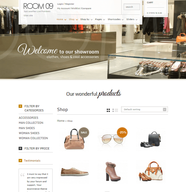 Room 09 Shop - eCommerce WordPress Themes