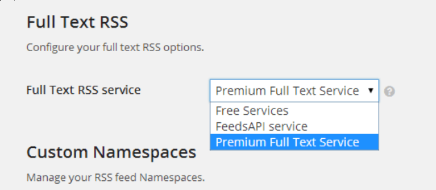 WP RSS Aggregator - Full Text RSS, Premium Text Services